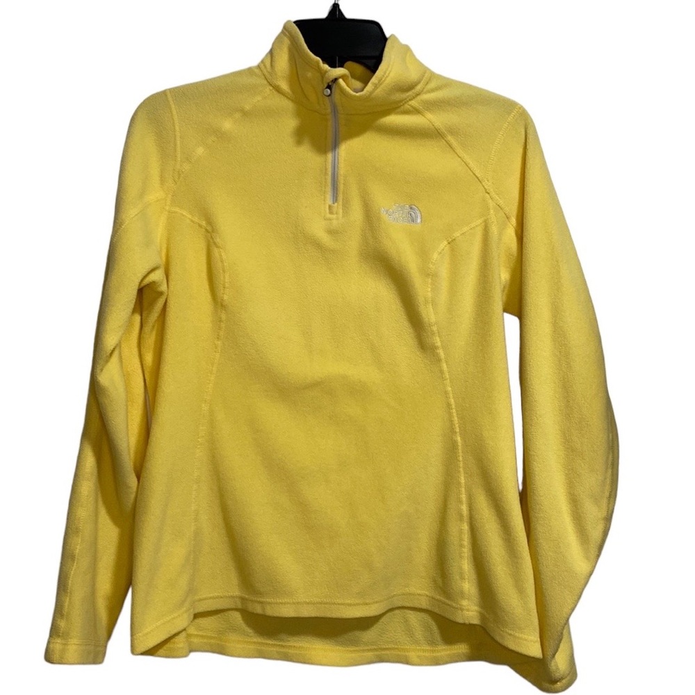 The North Face Fleece Jacket Yellow Long Sleeve Pullover Top Size Small